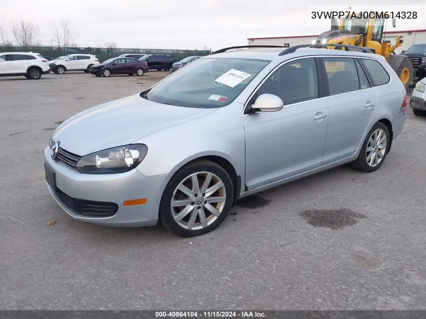 2012 Volkswagen Jetta Sportwagen 2.5L Se VIN: 3VWPP7AJ0CM614328 Lot: 40864104