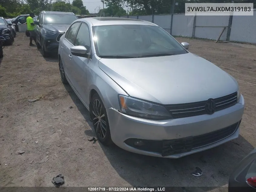 2013 Volkswagen Jetta Tdi VIN: 3VW3L7AJXDM319183 Lot: 12051719