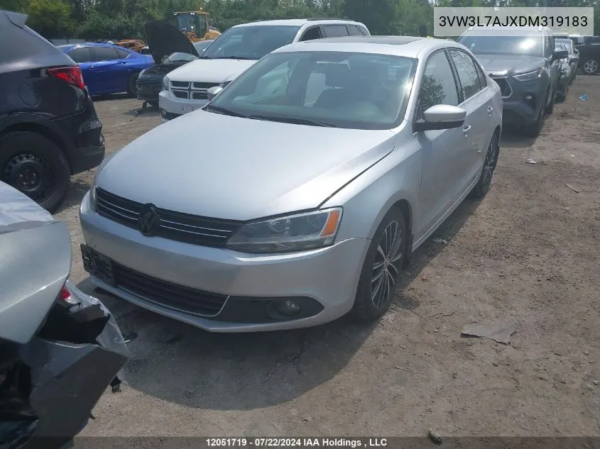 2013 Volkswagen Jetta Tdi VIN: 3VW3L7AJXDM319183 Lot: 12051719