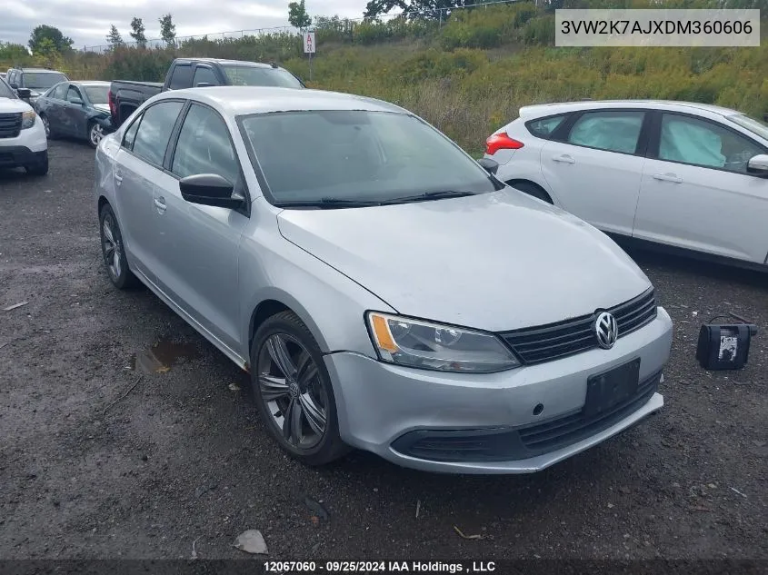 2013 Volkswagen Jetta VIN: 3VW2K7AJXDM360606 Lot: 12067060