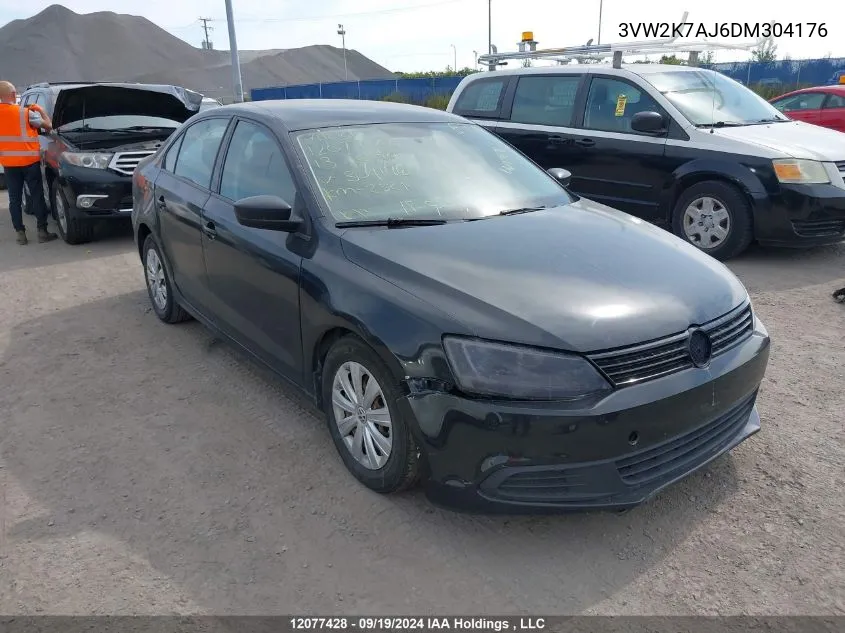 2013 Volkswagen Jetta Sedan VIN: 3VW2K7AJ6DM304176 Lot: 12077428