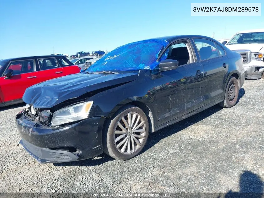 2013 Volkswagen Jetta Sedan VIN: 3VW2K7AJ8DM289678 Lot: 12090204