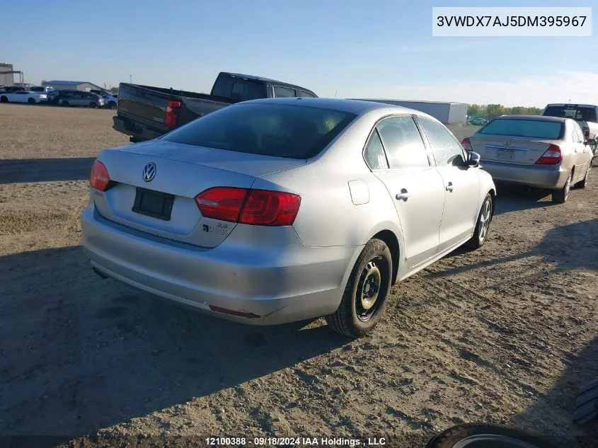 2013 Volkswagen Jetta Sedan VIN: 3VWDX7AJ5DM395967 Lot: 12100388