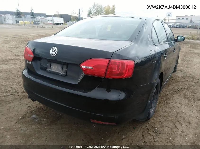 3VW2K7AJ4DM380012 2013 Volkswagen Jetta S