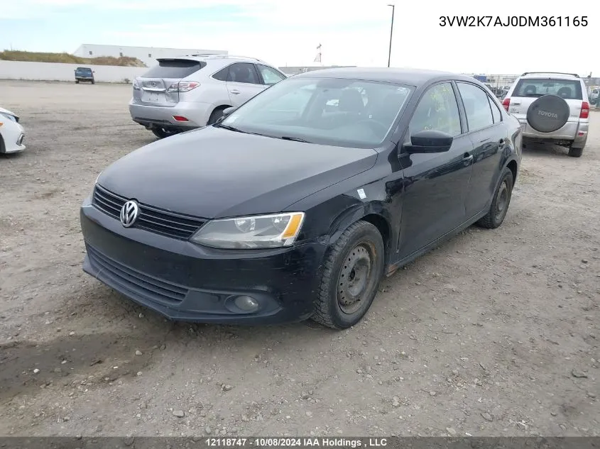 2013 Volkswagen Jetta VIN: 3VW2K7AJ0DM361165 Lot: 12118747