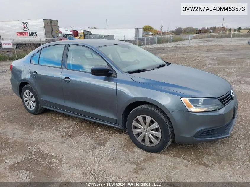 2013 Volkswagen Jetta S VIN: 3VW2K7AJ4DM453573 Lot: 12119377