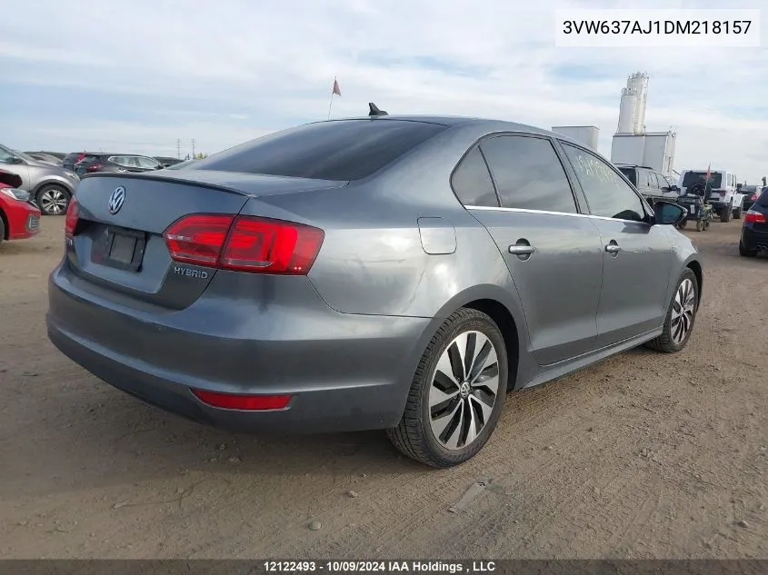 2013 Volkswagen Jetta Sedan VIN: 3VW637AJ1DM218157 Lot: 12122493