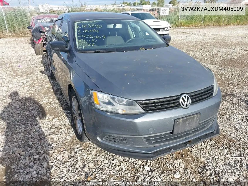 2013 Volkswagen Jetta Sedan VIN: 3VW2K7AJXDM405009 Lot: 12123340