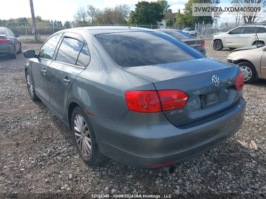 2013 Volkswagen Jetta Sedan VIN: 3VW2K7AJXDM405009 Lot: 12123340