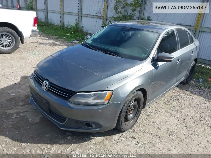 2013 Volkswagen Jetta Tdi VIN: 3VWLL7AJ9DM265147 Lot: 12126186