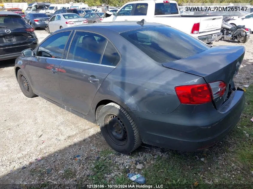 2013 Volkswagen Jetta Tdi VIN: 3VWLL7AJ9DM265147 Lot: 12126186