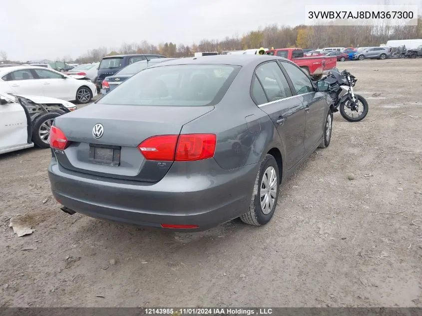 2013 Volkswagen Jetta Se VIN: 3VWBX7AJ8DM367300 Lot: 12143985