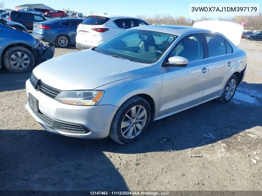 2013 Volkswagen Jetta Sedan VIN: 3VWDX7AJ1DM397179 Lot: 12147463