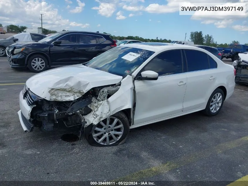 2013 Volkswagen Jetta 2.5L Se VIN: 3VWDP7AJ3DM397149 Lot: 39469811