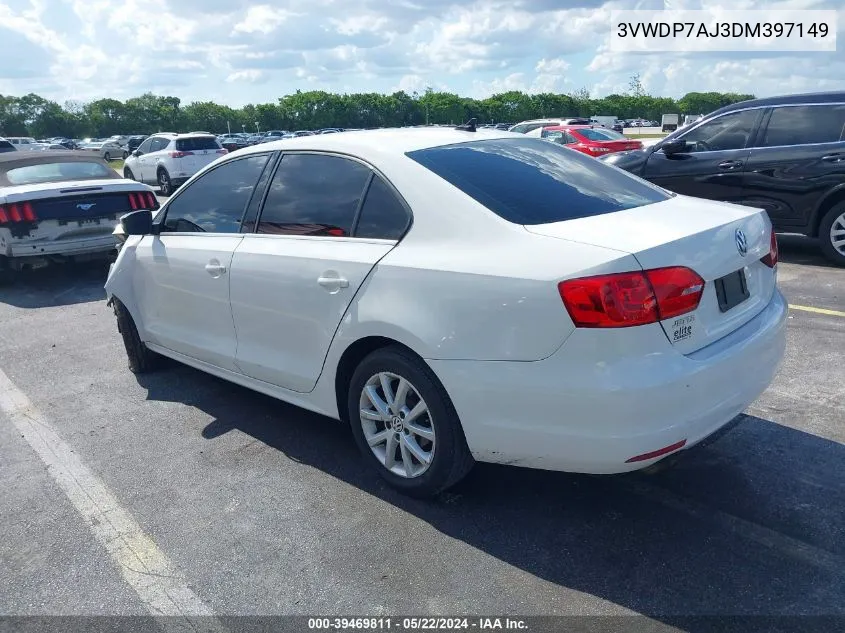 3VWDP7AJ3DM397149 2013 Volkswagen Jetta 2.5L Se