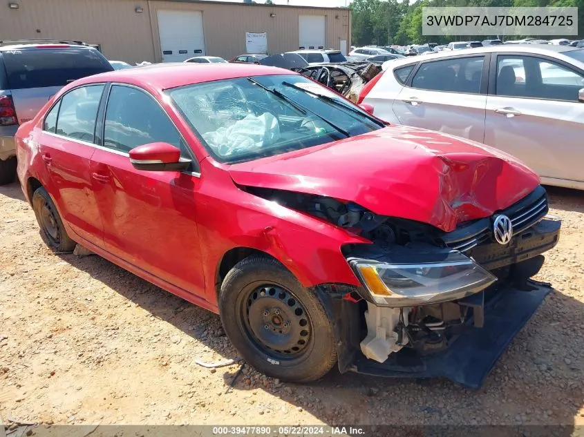 2013 Volkswagen Jetta 2.5L Se VIN: 3VWDP7AJ7DM284725 Lot: 39477890