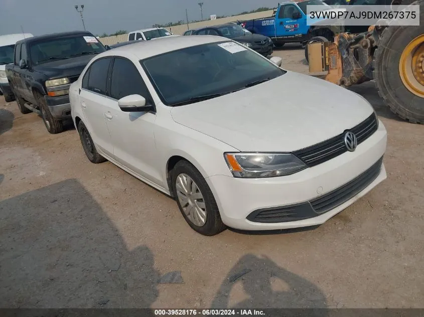 2013 Volkswagen Jetta 2.5L Se VIN: 3VWDP7AJ9DM267375 Lot: 39528176