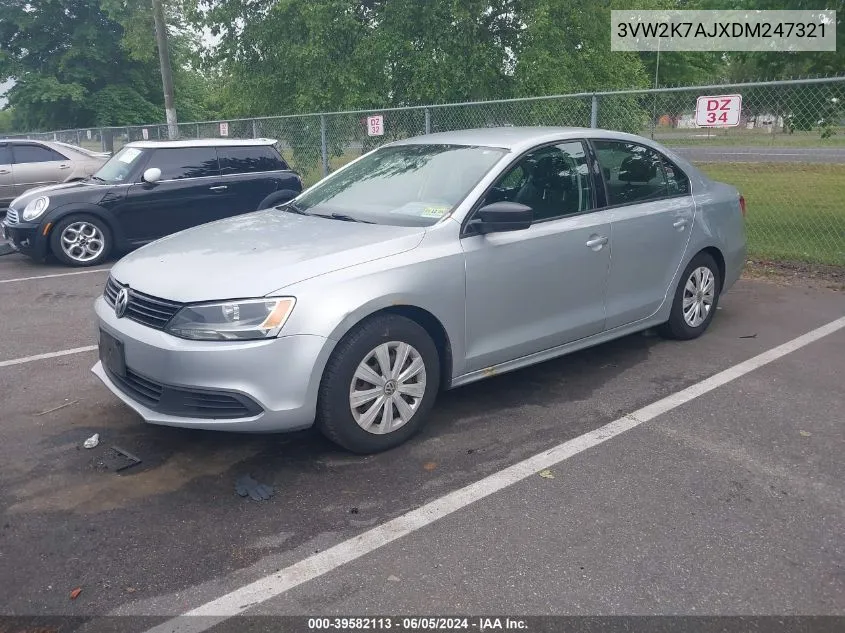 3VW2K7AJXDM247321 2013 Volkswagen Jetta 2.0L S