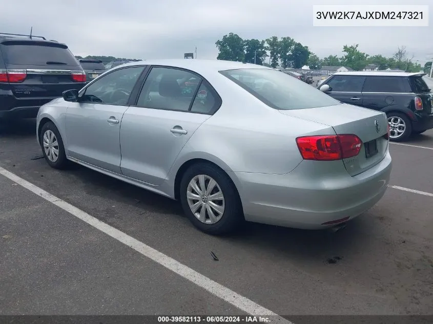 3VW2K7AJXDM247321 2013 Volkswagen Jetta 2.0L S