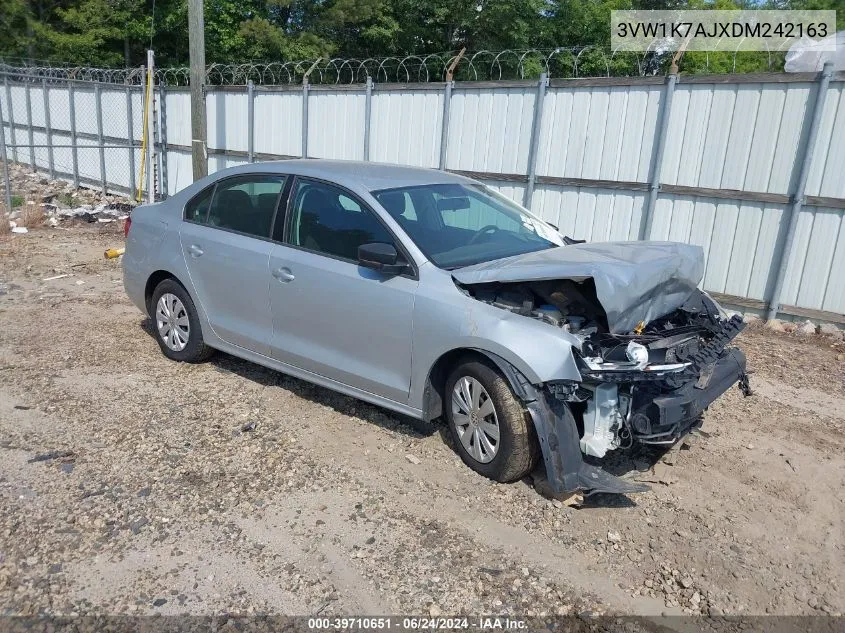 2013 Volkswagen Jetta 2.0L S VIN: 3VW1K7AJXDM242163 Lot: 39710651