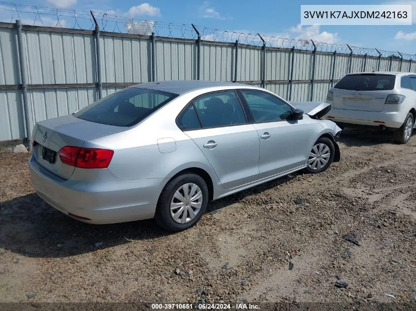 2013 Volkswagen Jetta 2.0L S VIN: 3VW1K7AJXDM242163 Lot: 39710651