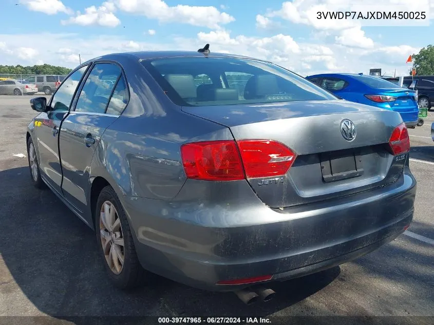 2013 Volkswagen Jetta 2.5L Se VIN: 3VWDP7AJXDM450025 Lot: 39747965