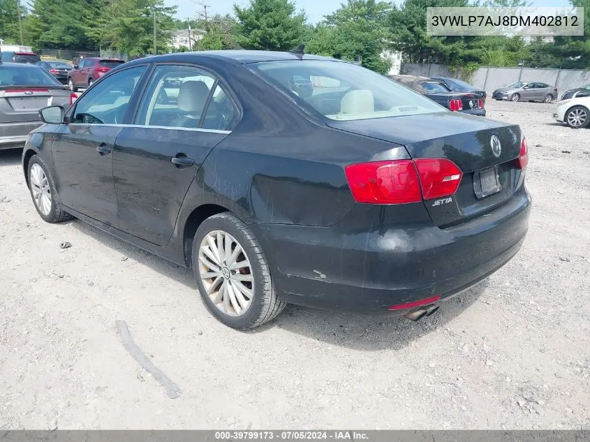 3VWLP7AJ8DM402812 2013 Volkswagen Jetta 2.5L Sel