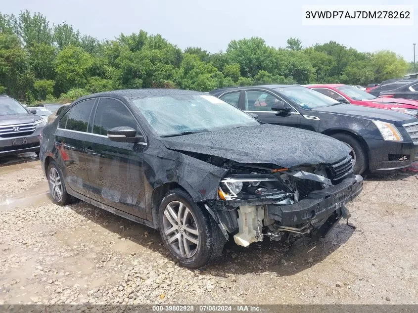 3VWDP7AJ7DM278262 2013 Volkswagen Jetta 2.5L Se