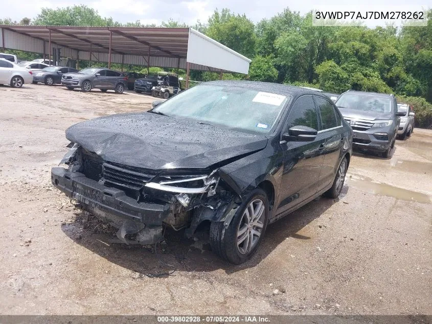 3VWDP7AJ7DM278262 2013 Volkswagen Jetta 2.5L Se