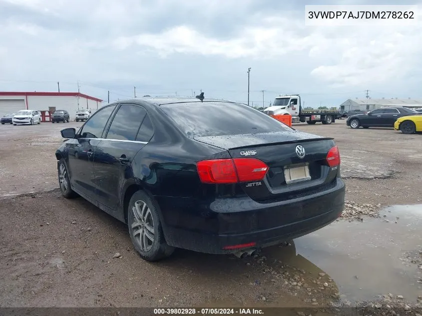 3VWDP7AJ7DM278262 2013 Volkswagen Jetta 2.5L Se