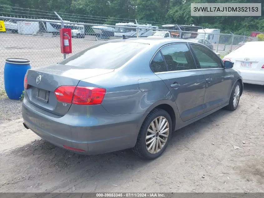 2013 Volkswagen Jetta 2.0L Tdi VIN: 3VWLL7AJ1DM352153 Lot: 39853345