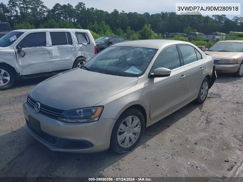 2013 Volkswagen Jetta 2.5L Se VIN: 3VWDP7AJ9DM280918 Lot: 39890398