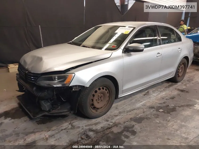 3VWDP7AJ0DM397741 2013 Volkswagen Jetta 2.5L Se