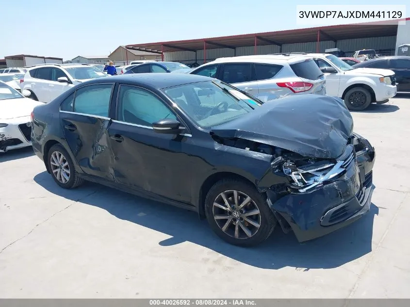 3VWDP7AJXDM441129 2013 Volkswagen Jetta 2.5L Se