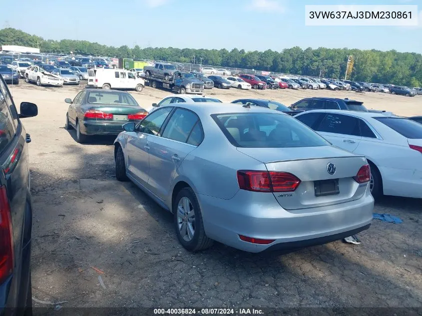 3VW637AJ3DM230861 2013 Volkswagen Jetta Hybrid Sel