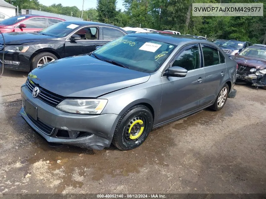 2013 Volkswagen Jetta 2.5L Se VIN: 3VWDP7AJXDM429577 Lot: 40052140