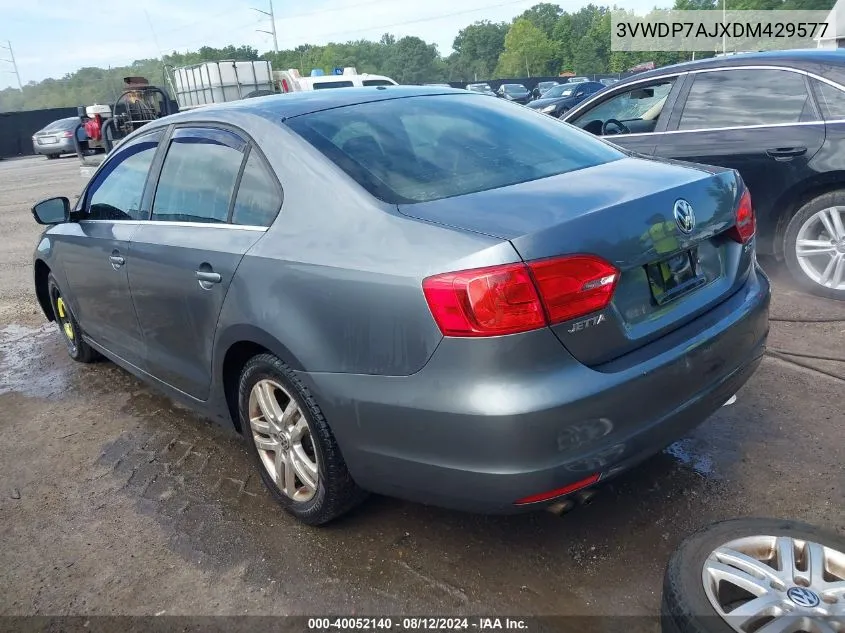 2013 Volkswagen Jetta 2.5L Se VIN: 3VWDP7AJXDM429577 Lot: 40052140