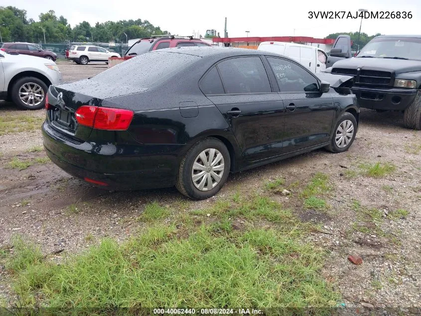 3VW2K7AJ4DM226836 2013 Volkswagen Jetta 2.0L S