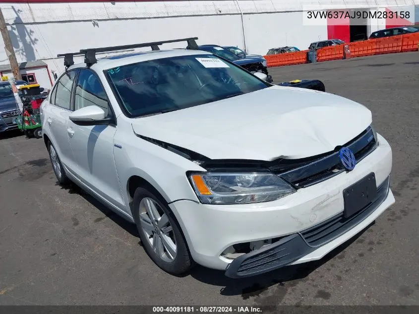 3VW637AJ9DM283158 2013 Volkswagen Jetta Hybrid Sel