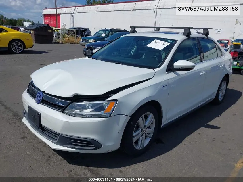 3VW637AJ9DM283158 2013 Volkswagen Jetta Hybrid Sel