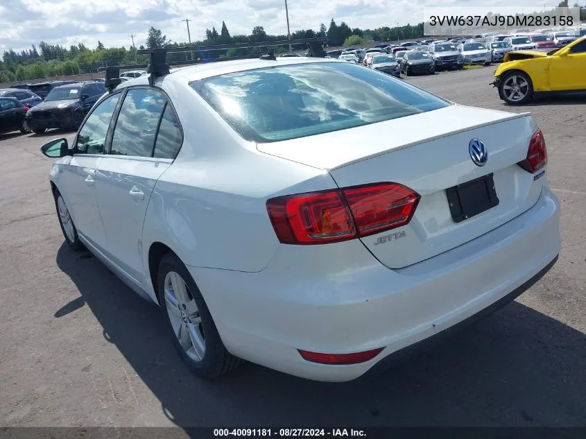 3VW637AJ9DM283158 2013 Volkswagen Jetta Hybrid Sel