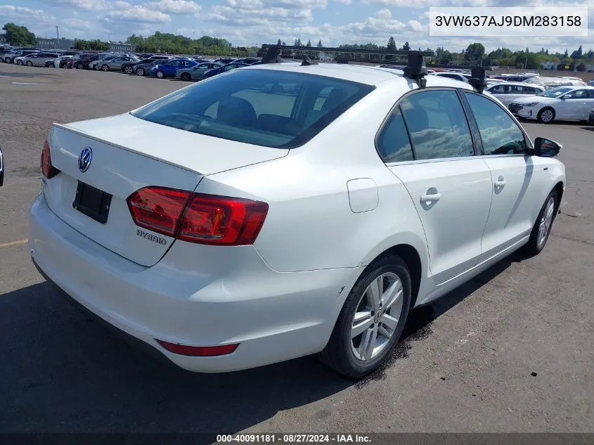 3VW637AJ9DM283158 2013 Volkswagen Jetta Hybrid Sel