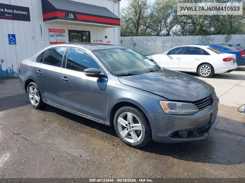 2013 Volkswagen Jetta 2.0L Tdi VIN: 3VWLL7AJ6DM410533 Lot: 40123645