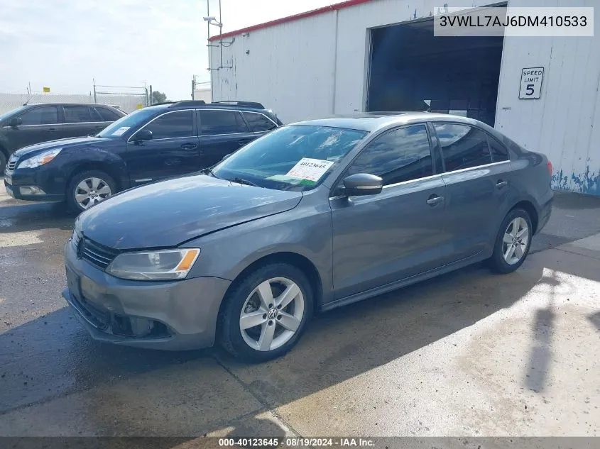 2013 Volkswagen Jetta 2.0L Tdi VIN: 3VWLL7AJ6DM410533 Lot: 40123645