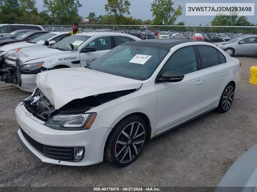 2013 Volkswagen Jetta Gli Autobahn W/Nav VIN: 3VW5T7AJ3DM283698 Lot: 40179078