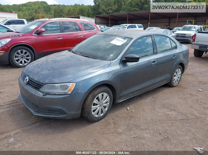 3VW2K7AJ6DM273317 2013 Volkswagen Jetta 2.0L S