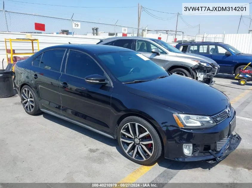 3VW4T7AJXDM314201 2013 Volkswagen Jetta Gli Autobahn W/Nav