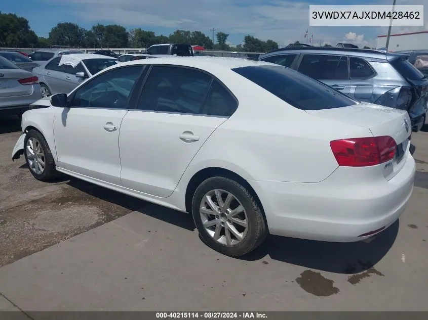 2013 Volkswagen Jetta 2.5L Se VIN: 3VWDX7AJXDM428462 Lot: 40215114