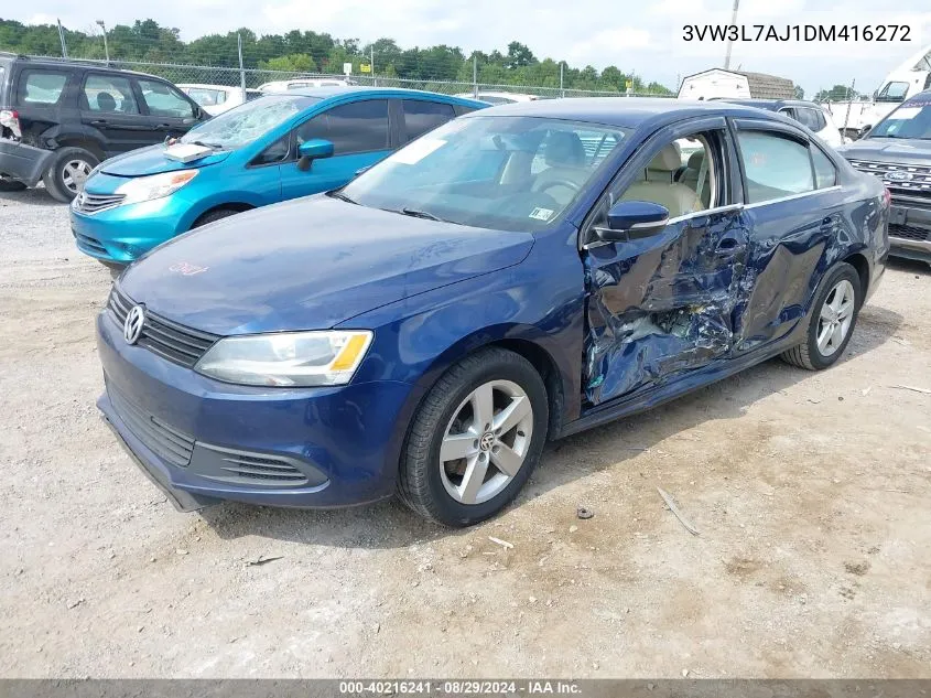 3VW3L7AJ1DM416272 2013 Volkswagen Jetta 2.0L Tdi