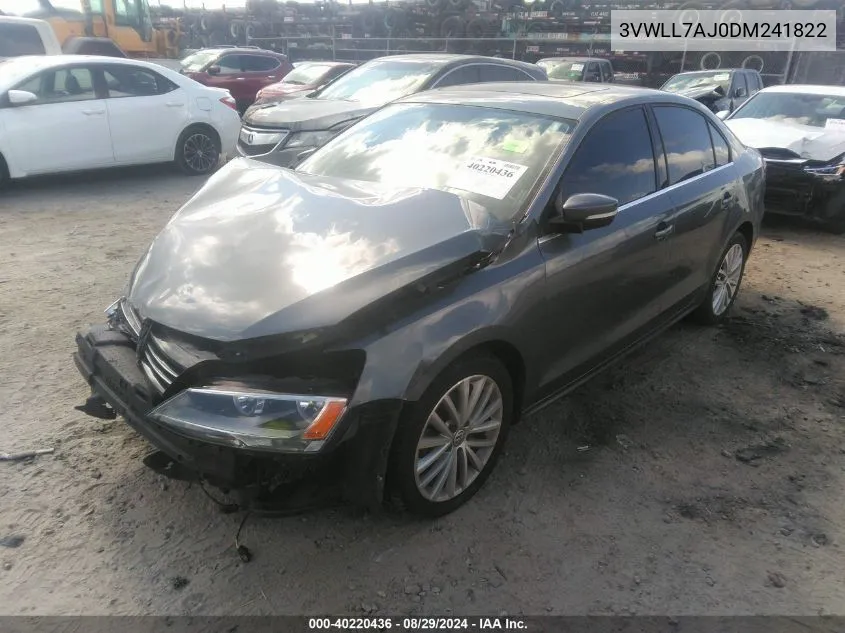 2013 Volkswagen Jetta 2.0L Tdi VIN: 3VWLL7AJ0DM241822 Lot: 40220436